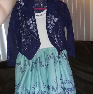 Dress with lace jacket